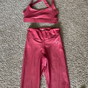 Metallic red Workout set